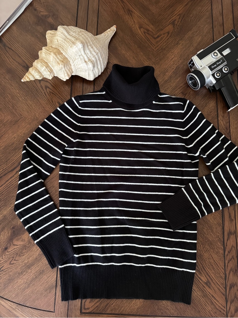 French Connection summer weight striped sweater. Caroline Kennedy style.